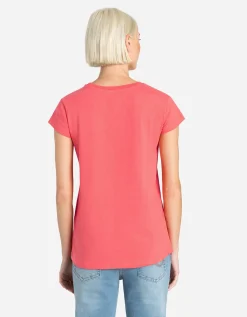 T-shirt - Vooropdruk - lichtrood
