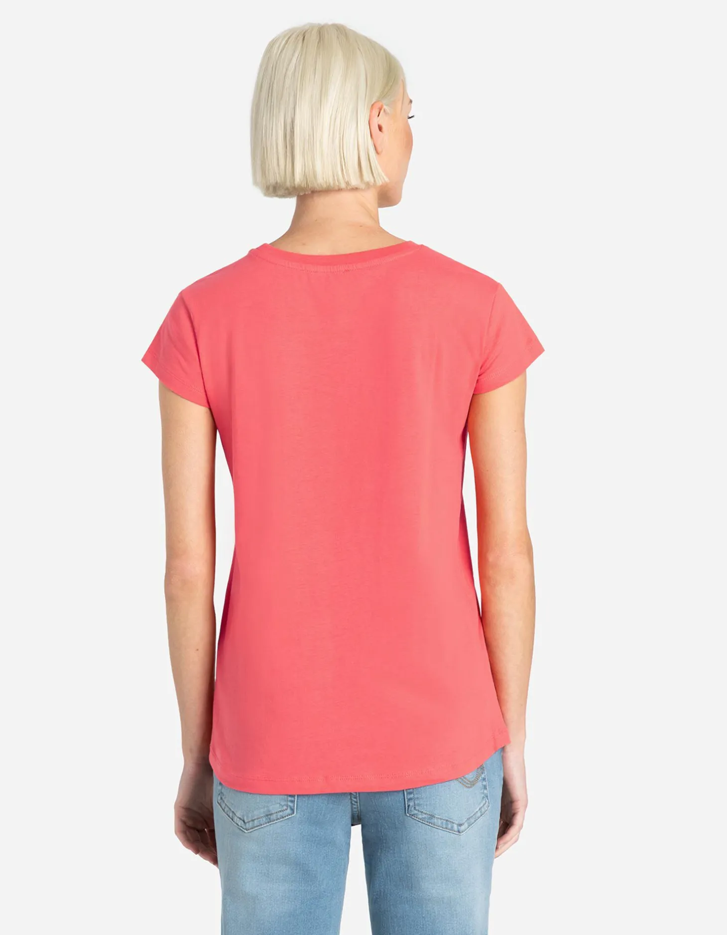 T-shirt - Vooropdruk - lichtrood