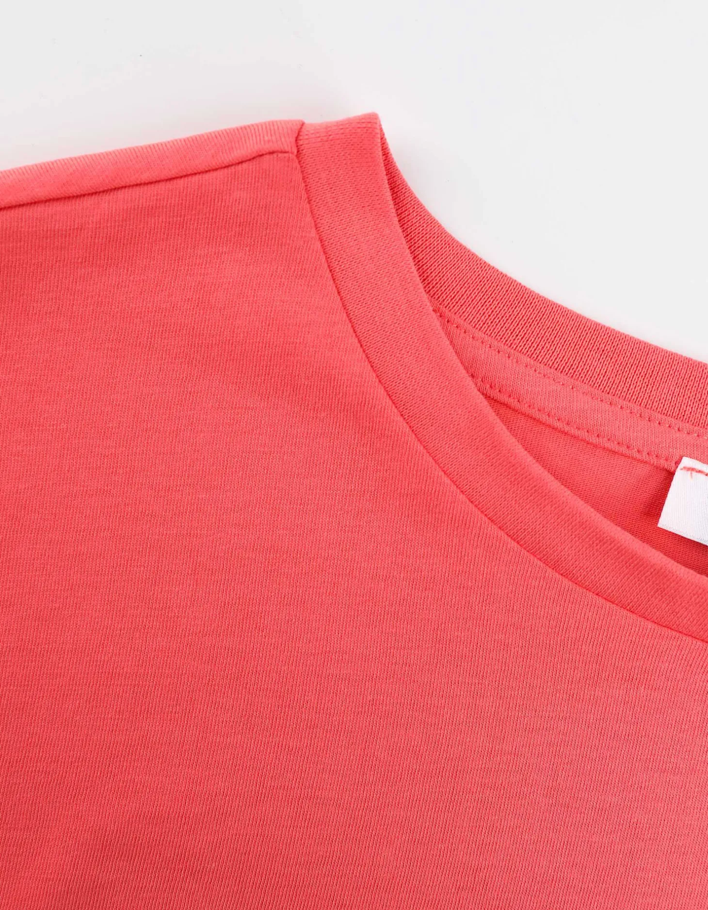 T-shirt - Vooropdruk - lichtrood