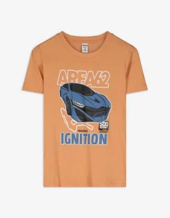 T-shirt - Vooropdruk - oranje