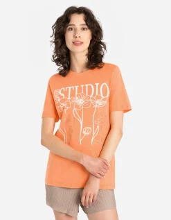 T-shirt - Vooropdruk - oranje