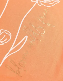 T-shirt - Vooropdruk - oranje