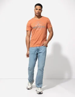 T-shirt - Vooropdruk - oranje