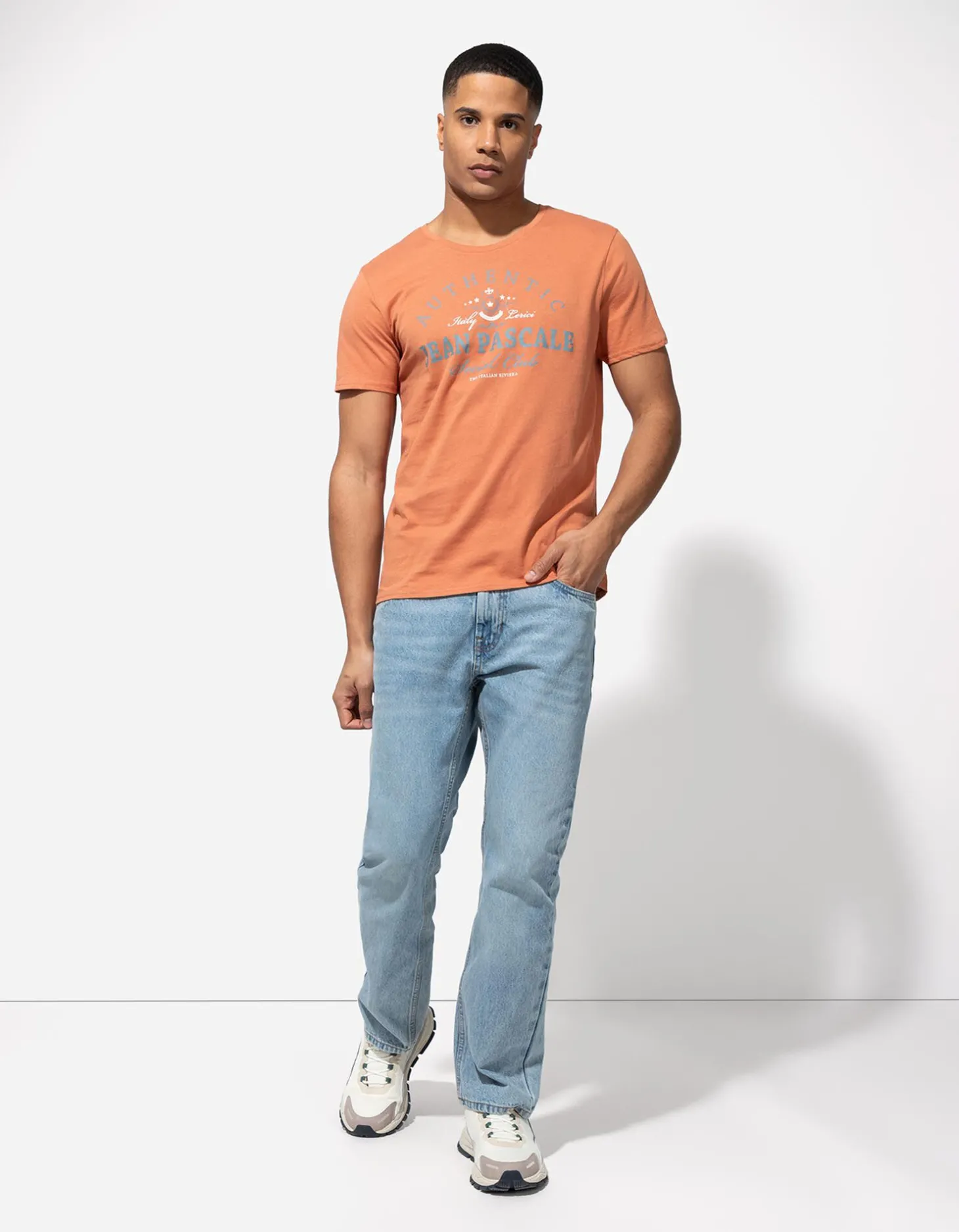 T-shirt - Vooropdruk - oranje