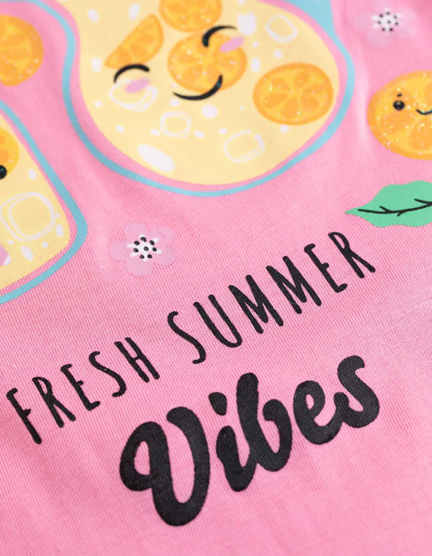 T-shirt - Vooropdruk - pink