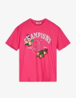 T-shirt - Vooropdruk - pink