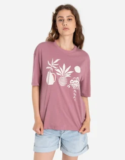 T-shirt - Vooropdruk - roze
