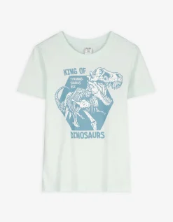 T-shirt - Vooropdruk - turkoois