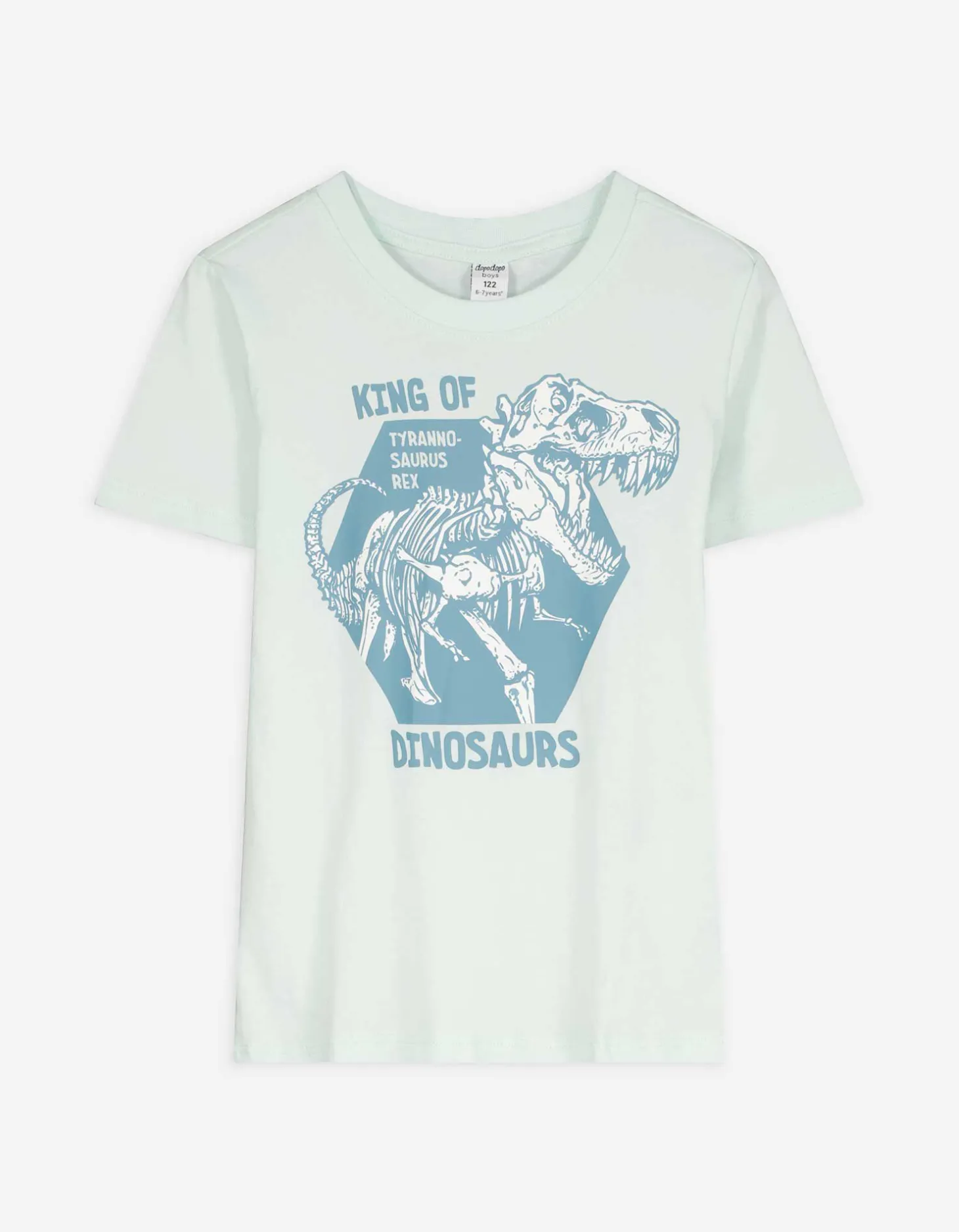 T-shirt - Vooropdruk - turkoois
