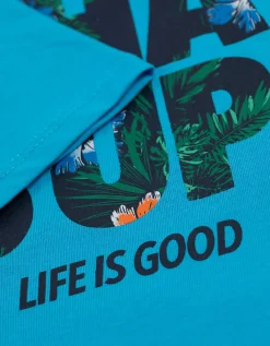T-shirt - Vooropdruk - turkoois