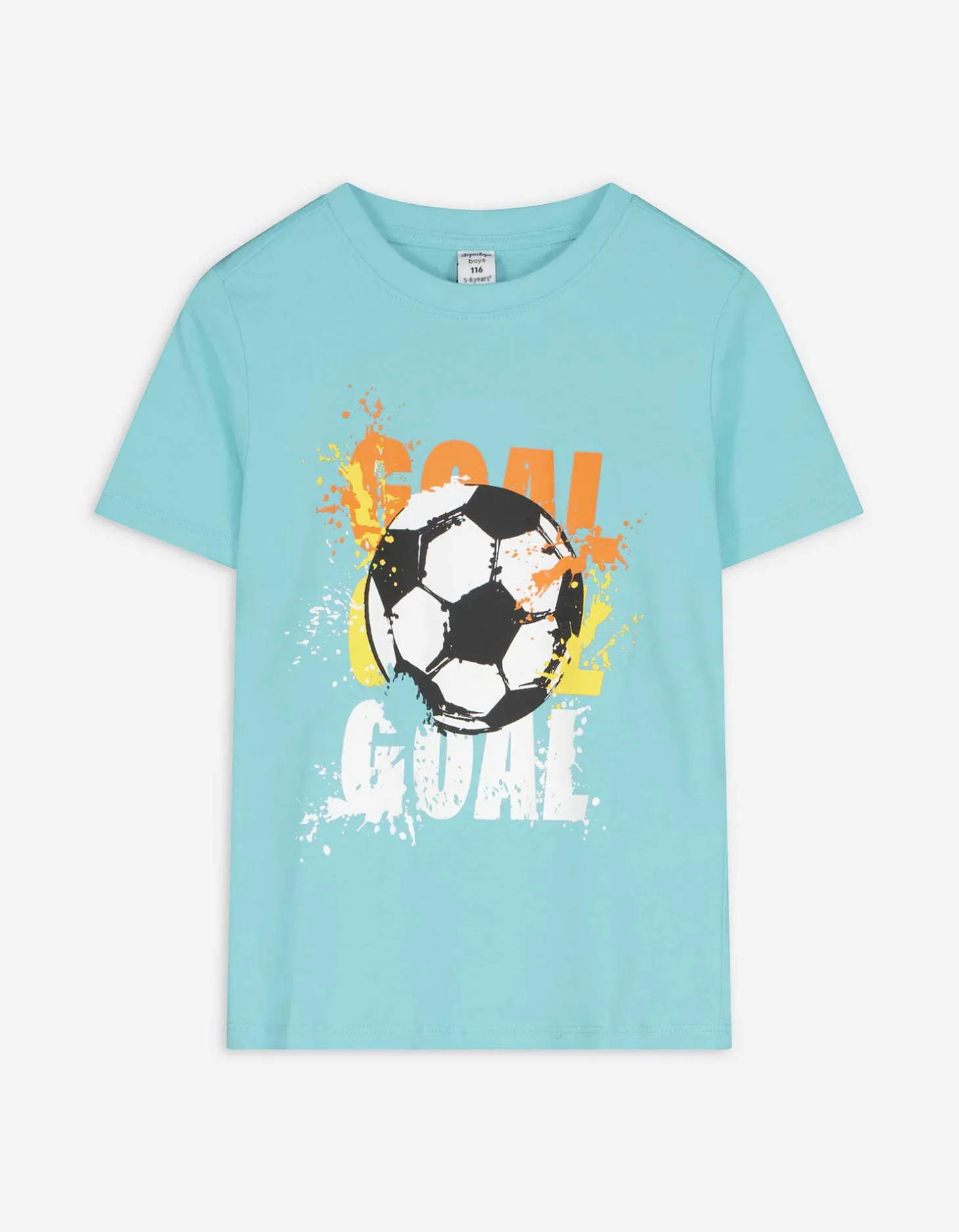 T-shirt - Vooropdruk - turkoois