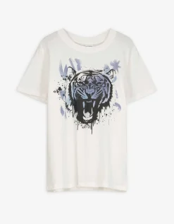 T-shirt - Vooropdruk - wit