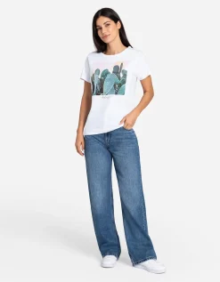 T-shirt - Vooropdruk - wit