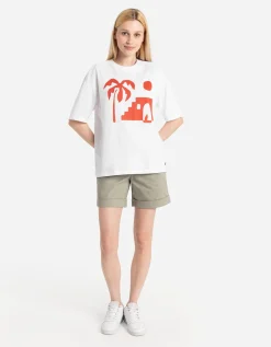 T-shirt - Vooropdruk - wit