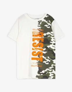 T-shirt - Vooropdruk - wit