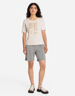 T-shirt - Vooropdruk - wit