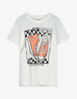T-shirt - Vooropdruk - wit