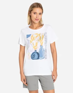 T-shirt - Vooropdruk - wit