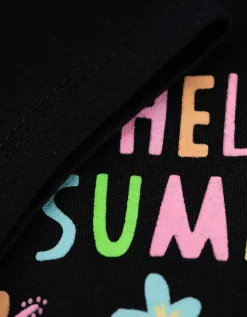 T-shirt - Vooropdruk - zwart