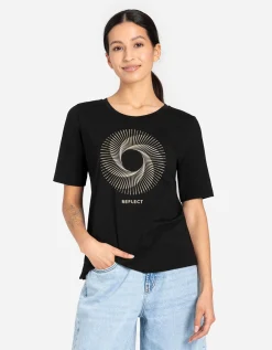 T-shirt - Vooropdruk - zwart