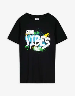 T-shirt - Vooropdruk - zwart