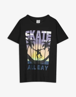 T-shirt - Vooropdruk - zwart