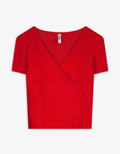 T-shirt - Wikkellook - rood