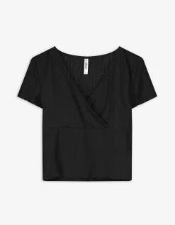 T-shirt - Wikkellook - zwart