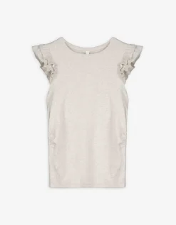 T-shirt - Zwangerschapskleding - beige