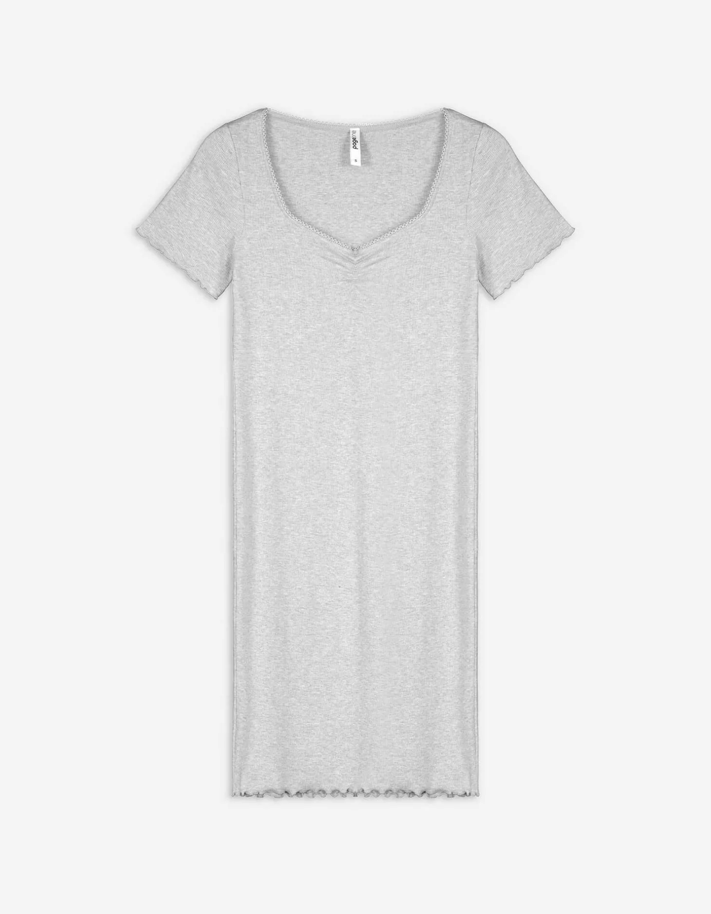 T-shirt jurk - Aansluitend - grijs