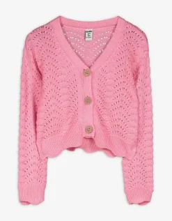 Vest - Geperforeerd breisel - pink