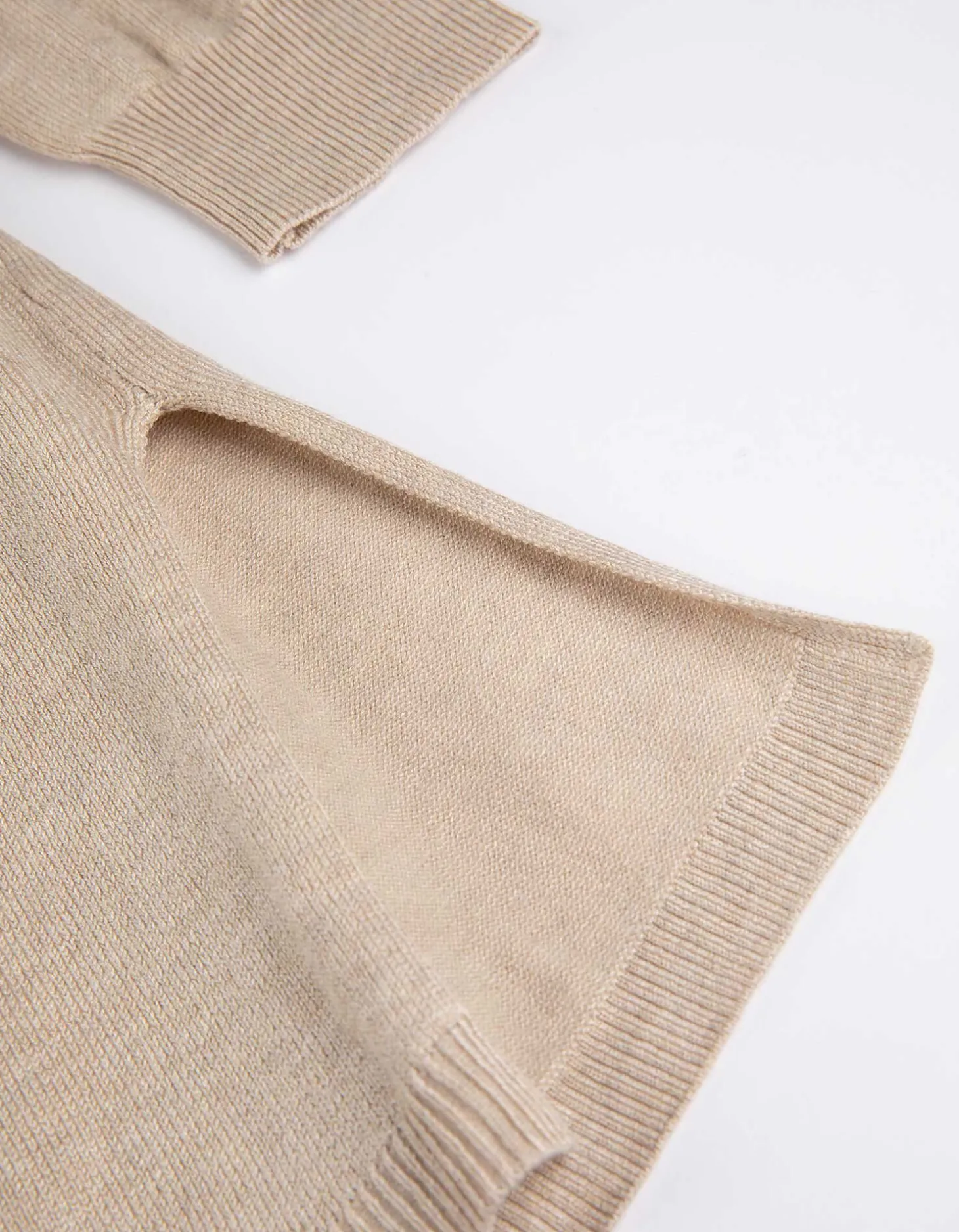 Vest - Strikceintuur - beige