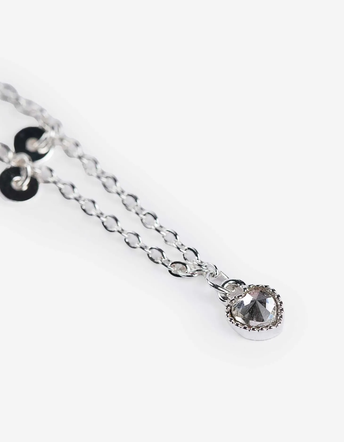 Voetenketting - Strass - zilver