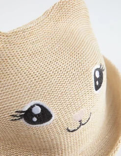 Zomerhoed - Borduursels - beige