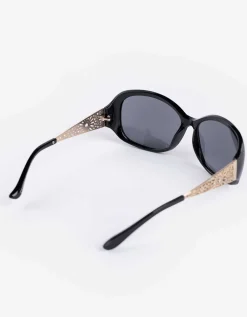 Zonnebril - Metallic details - zwart