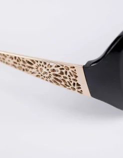 Zonnebril - Metallic details - zwart