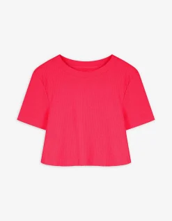 Zwangerschapsshirt - Korte mouwen - pink