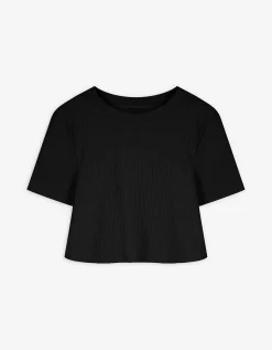 Zwangerschapsshirt - Korte mouwen - zwart