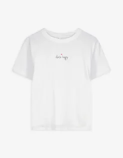 Zwangerschapsshirt - Print - wit