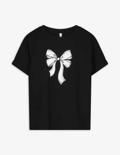 Zwangerschapsshirt - Print - zwart