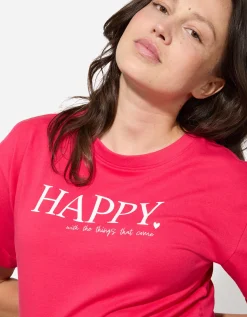 Zwangerschapsshirt - Print - pink