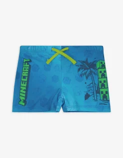Zwembroek - Minecraft - donkerblauw