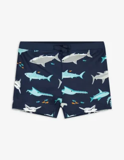 Zwembroek - Print all-over - donkerblauw