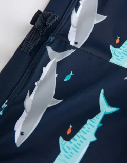 Zwembroek - Print all-over - donkerblauw